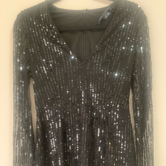 French ConnectionBlack Sequence Dress size XS - Picture 3 of 5